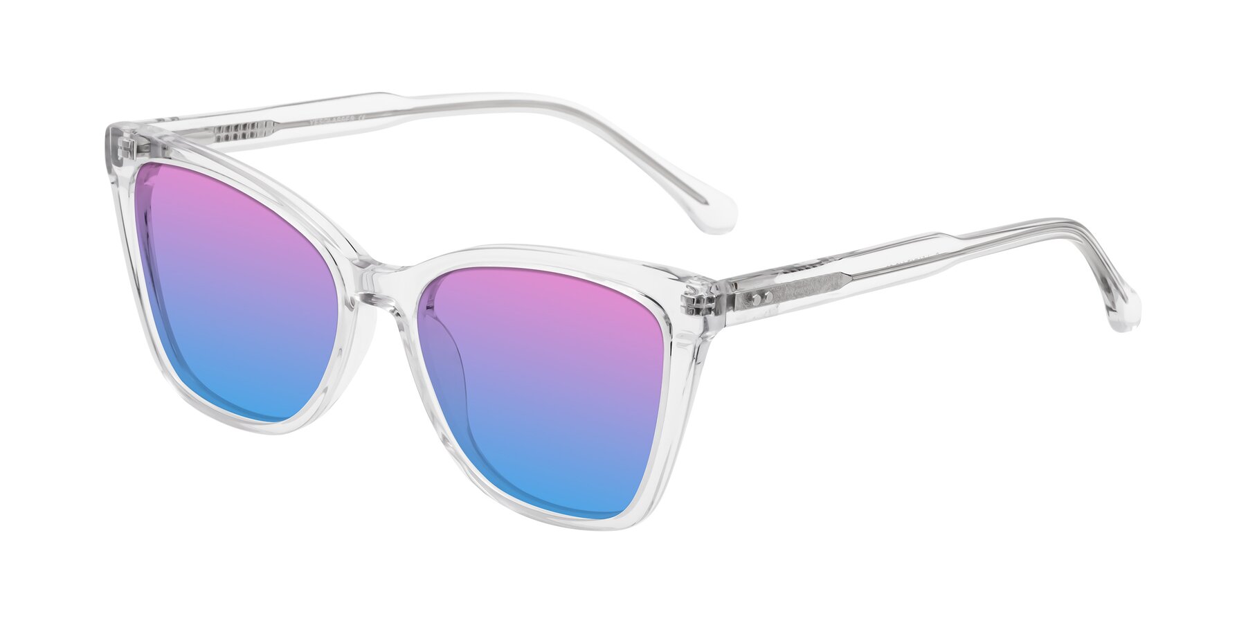 Angle of Cool in Clear with Pink / Blue Gradient Lenses