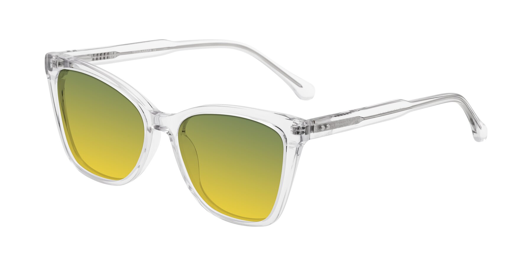 Angle of Cool in Clear with Green / Yellow Gradient Lenses