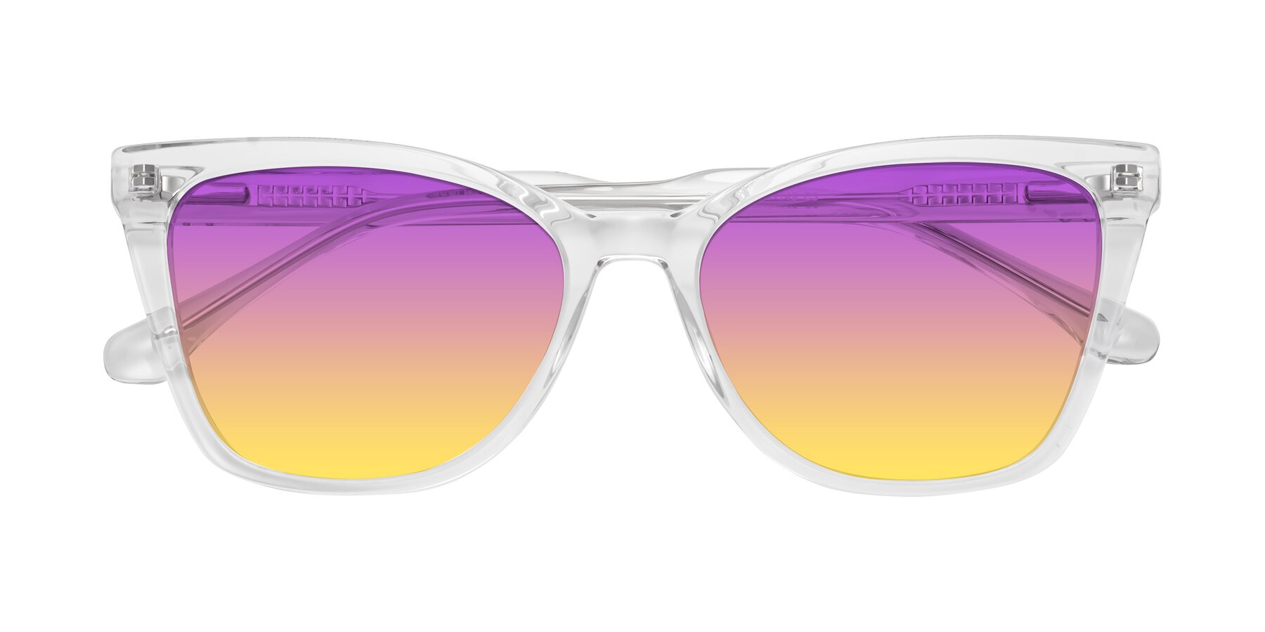 Folded Front of Cool in Clear with Purple / Yellow Gradient Lenses