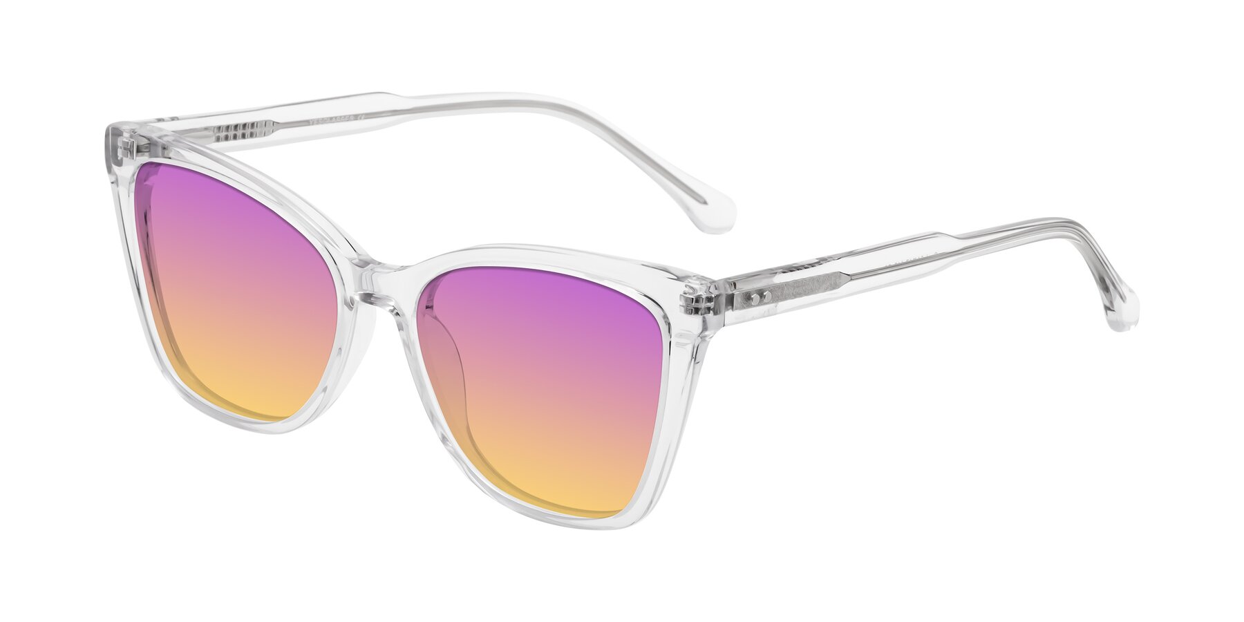 Angle of Cool in Clear with Purple / Yellow Gradient Lenses