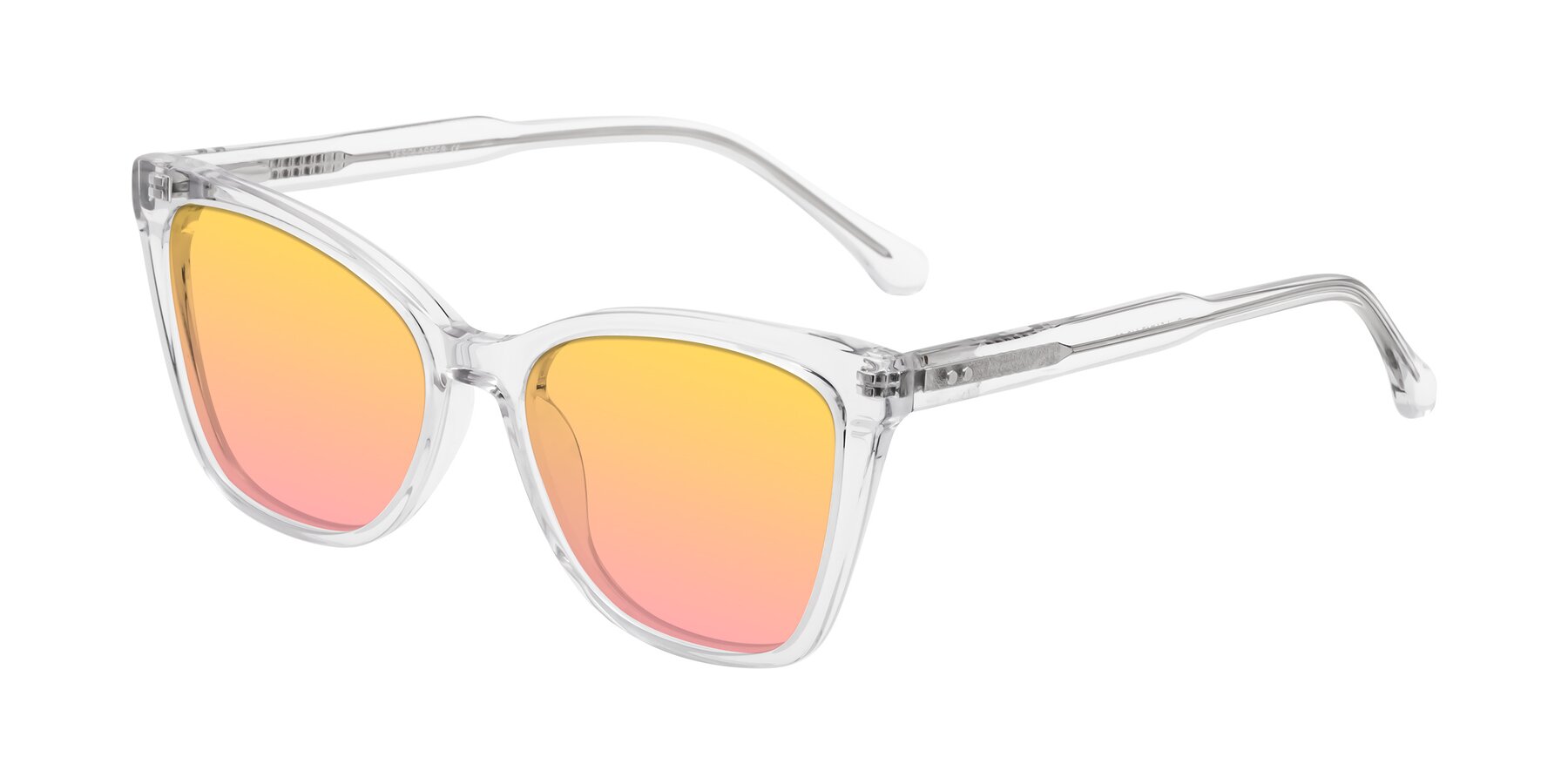 Angle of Cool in Clear with Yellow / Pink Gradient Lenses