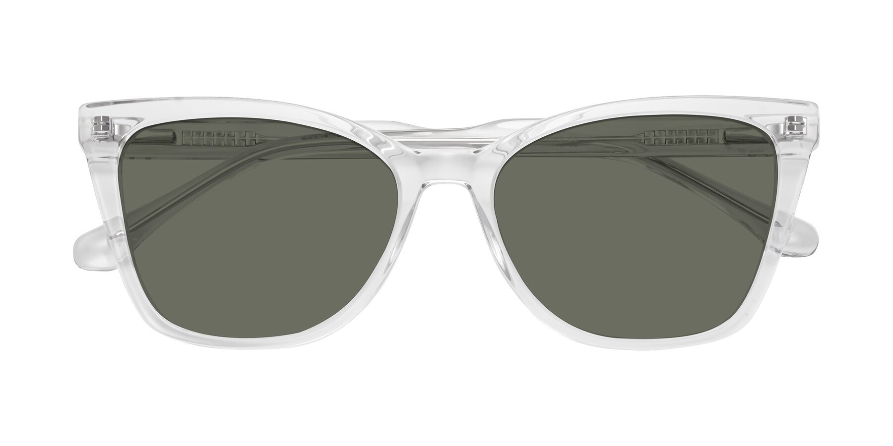 Folded Front of Cool in Clear with Gray Polarized Lenses