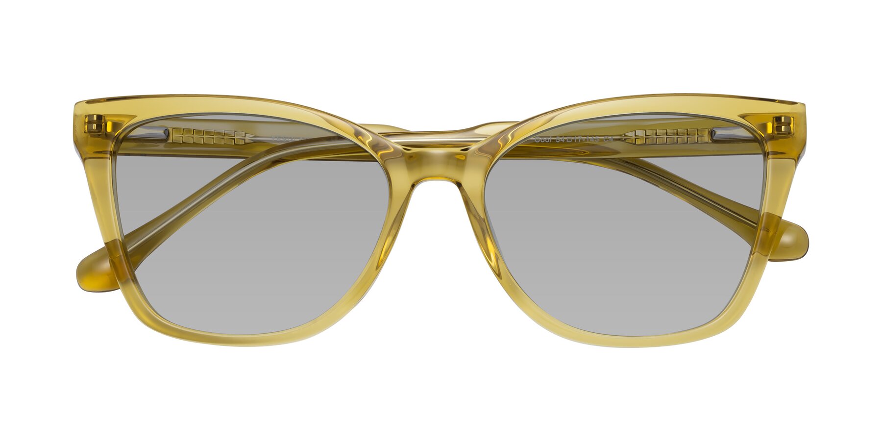 Folded Front of Cool in Champagne with Light Gray Tinted Lenses