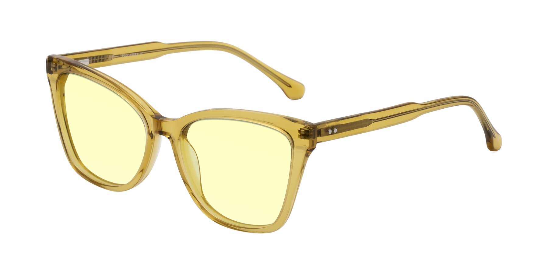 Angle of Cool in Champagne with Light Yellow Tinted Lenses