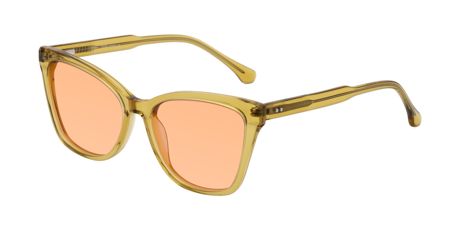 Angle of Cool in Champagne with Light Orange Tinted Lenses