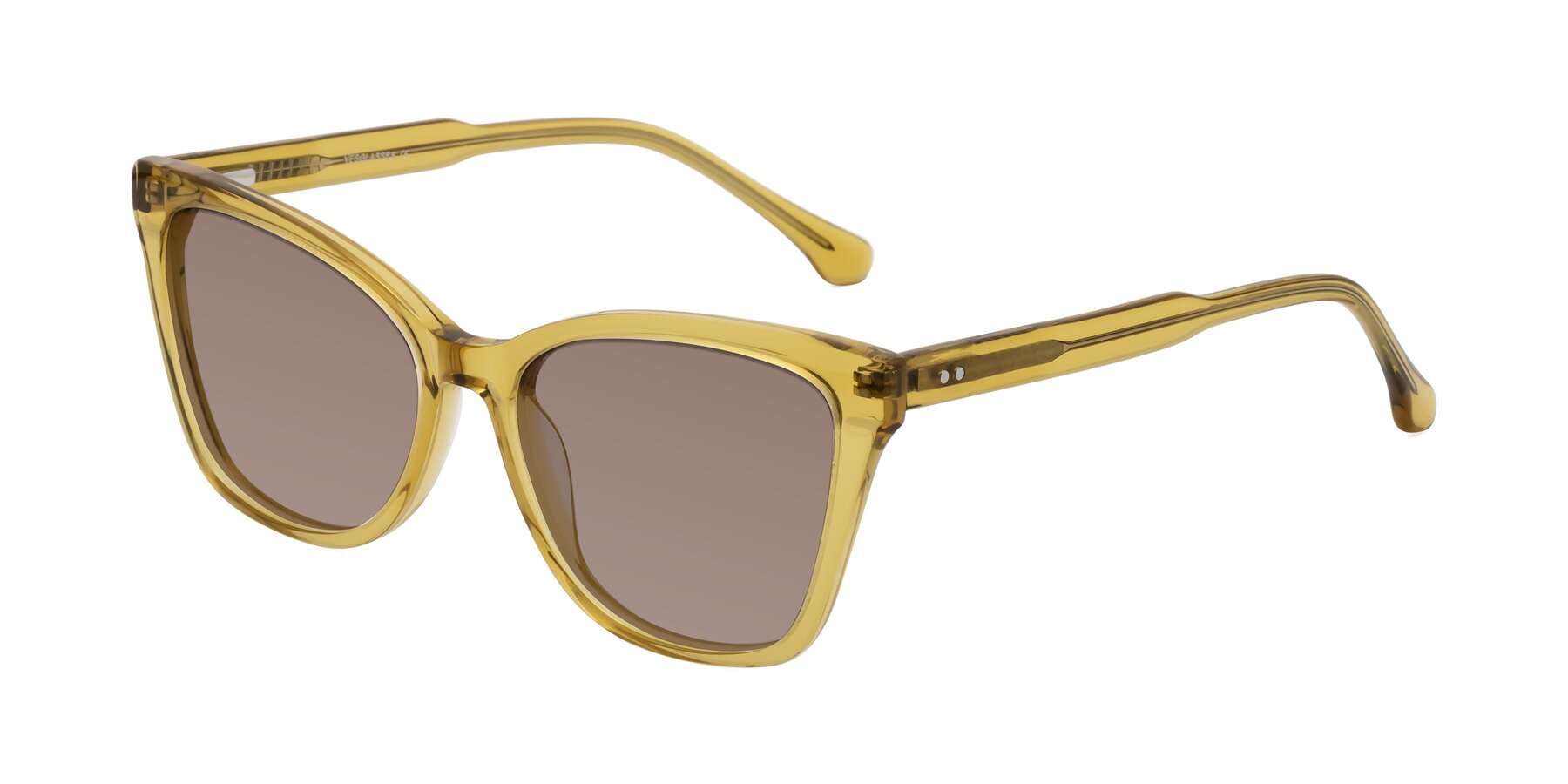 Angle of Cool in Champagne with Medium Brown Tinted Lenses