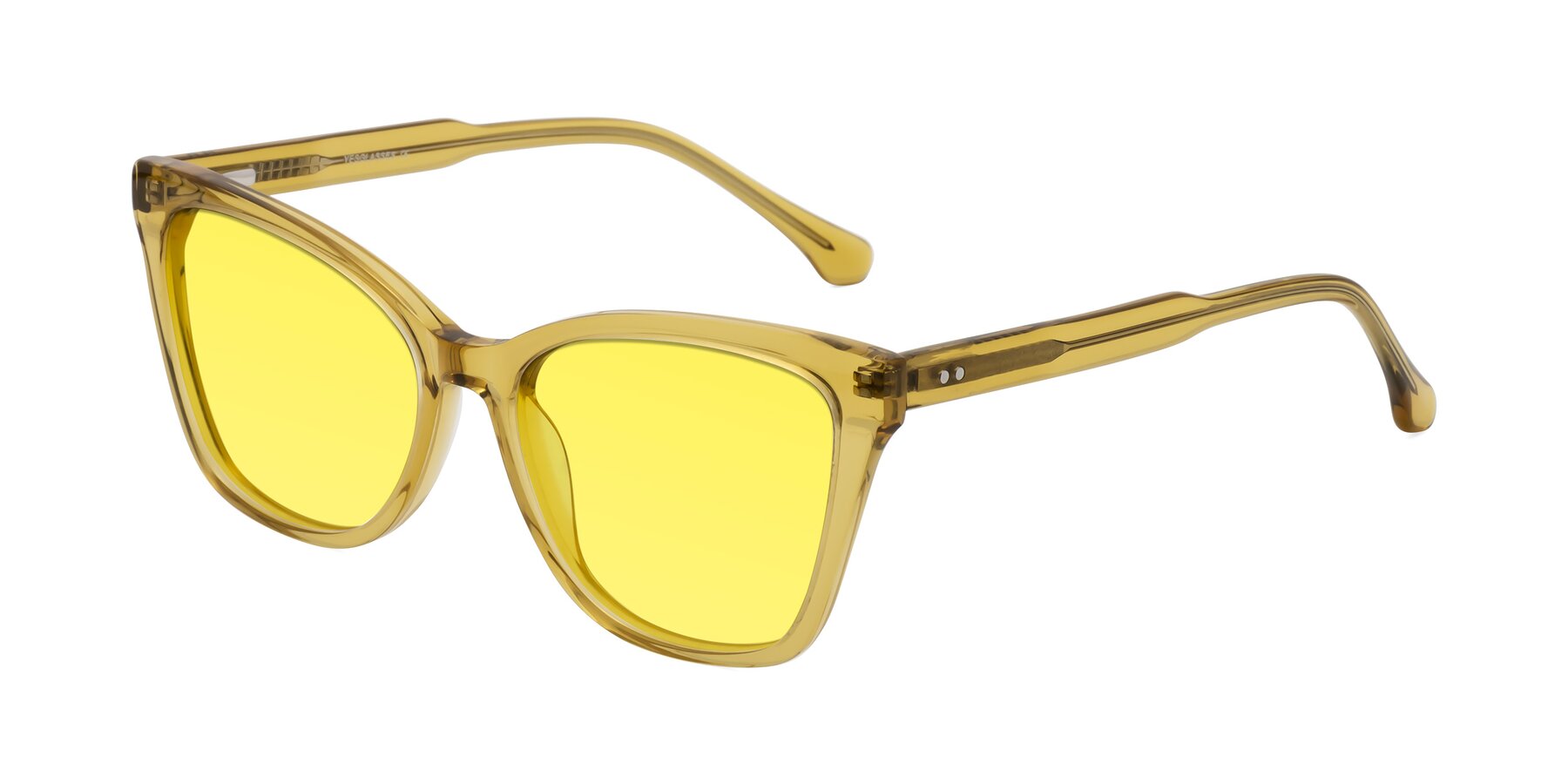 Angle of Cool in Champagne with Medium Yellow Tinted Lenses