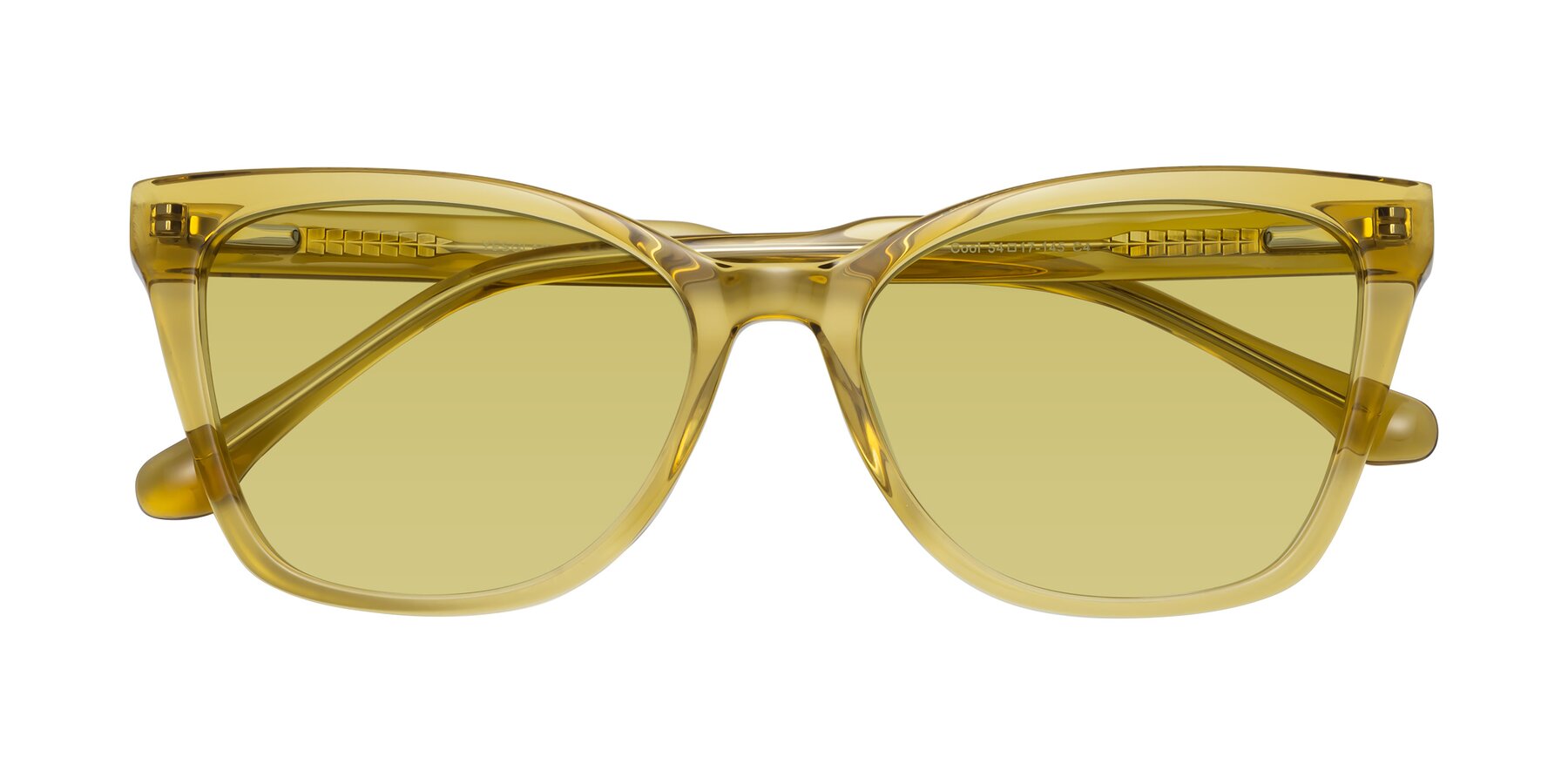 Folded Front of Cool in Champagne with Medium Champagne Tinted Lenses