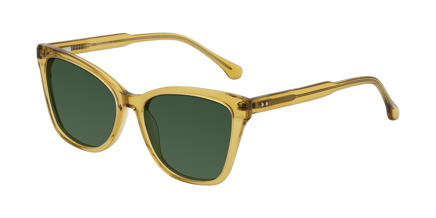 Angle of Cool in Champagne with Green Tinted Lenses