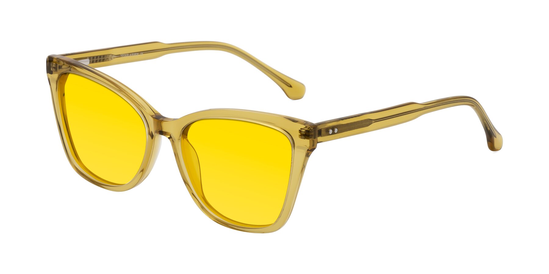 Angle of Cool in Champagne with Yellow Tinted Lenses