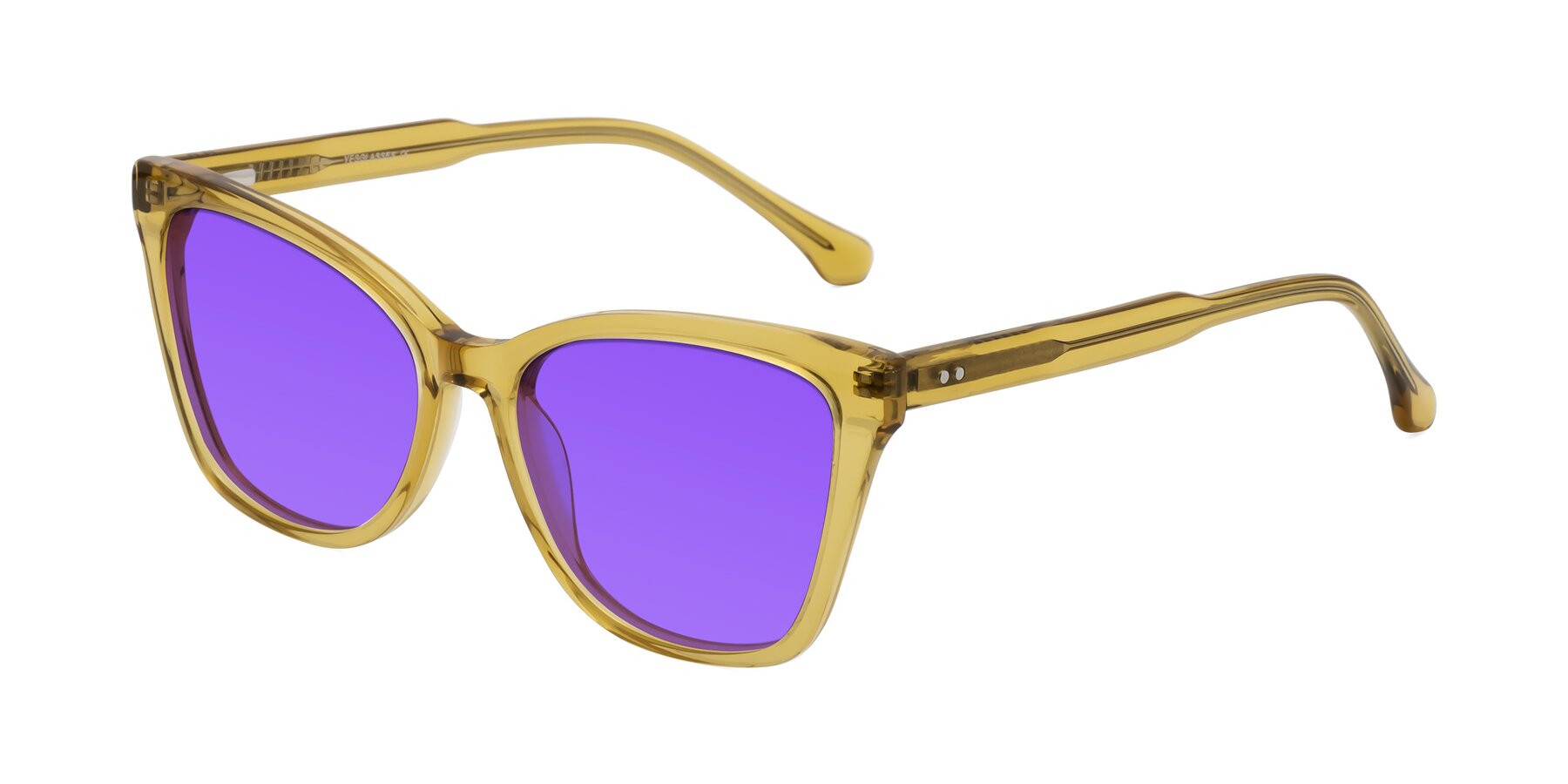 Angle of Cool in Champagne with Purple Tinted Lenses