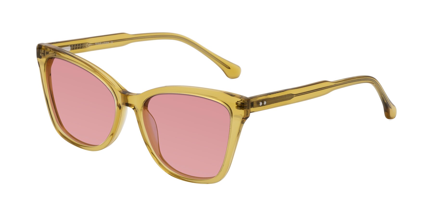 Angle of Cool in Champagne with Medium Garnet Tinted Lenses