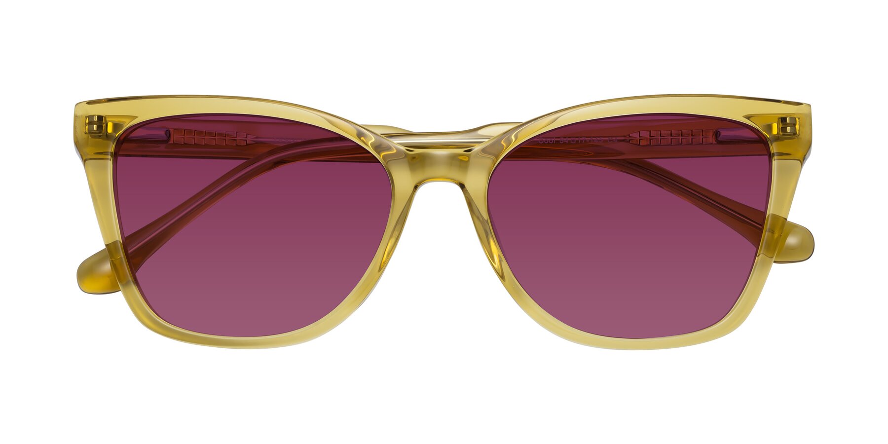 Folded Front of Cool in Champagne with Wine Tinted Lenses