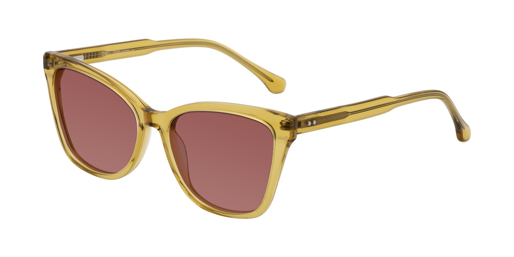 Angle of Cool in Champagne with Garnet Tinted Lenses