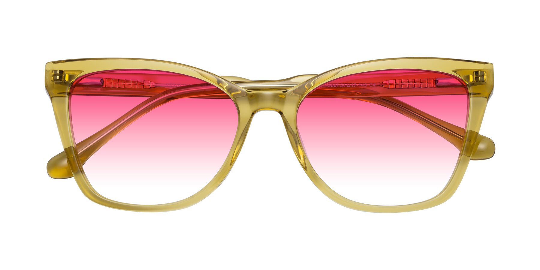 Folded Front of Cool in Champagne with Pink Gradient Lenses