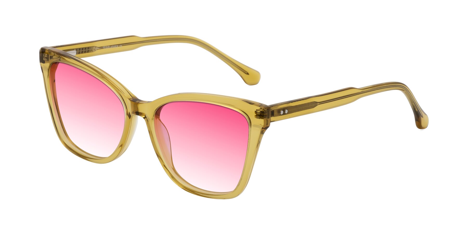 Angle of Cool in Champagne with Pink Gradient Lenses