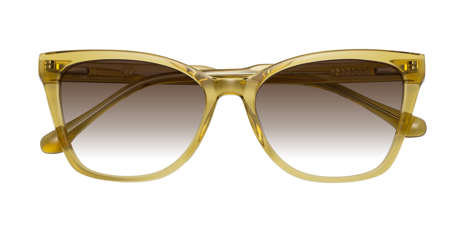 Folded Front of Cool in Champagne with Brown Gradient Lenses