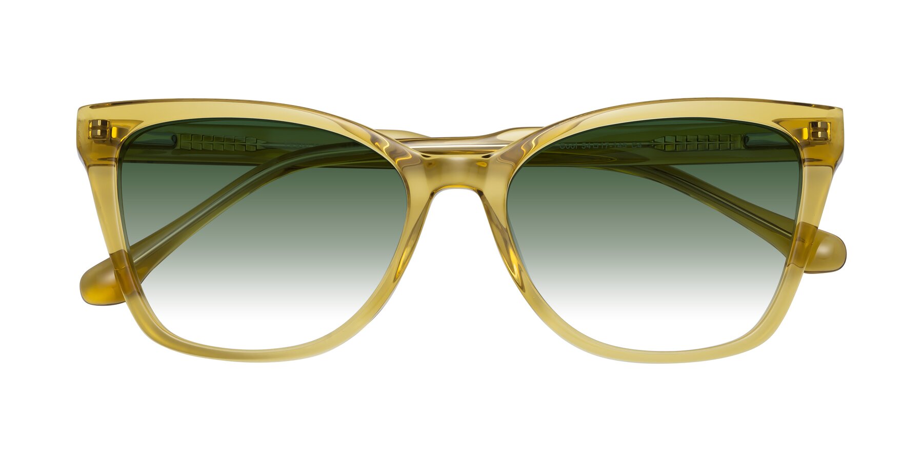 Folded Front of Cool in Champagne with Green Gradient Lenses