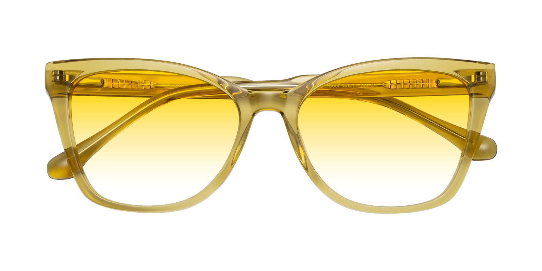 Folded Front of Cool in Champagne with Yellow Gradient Lenses