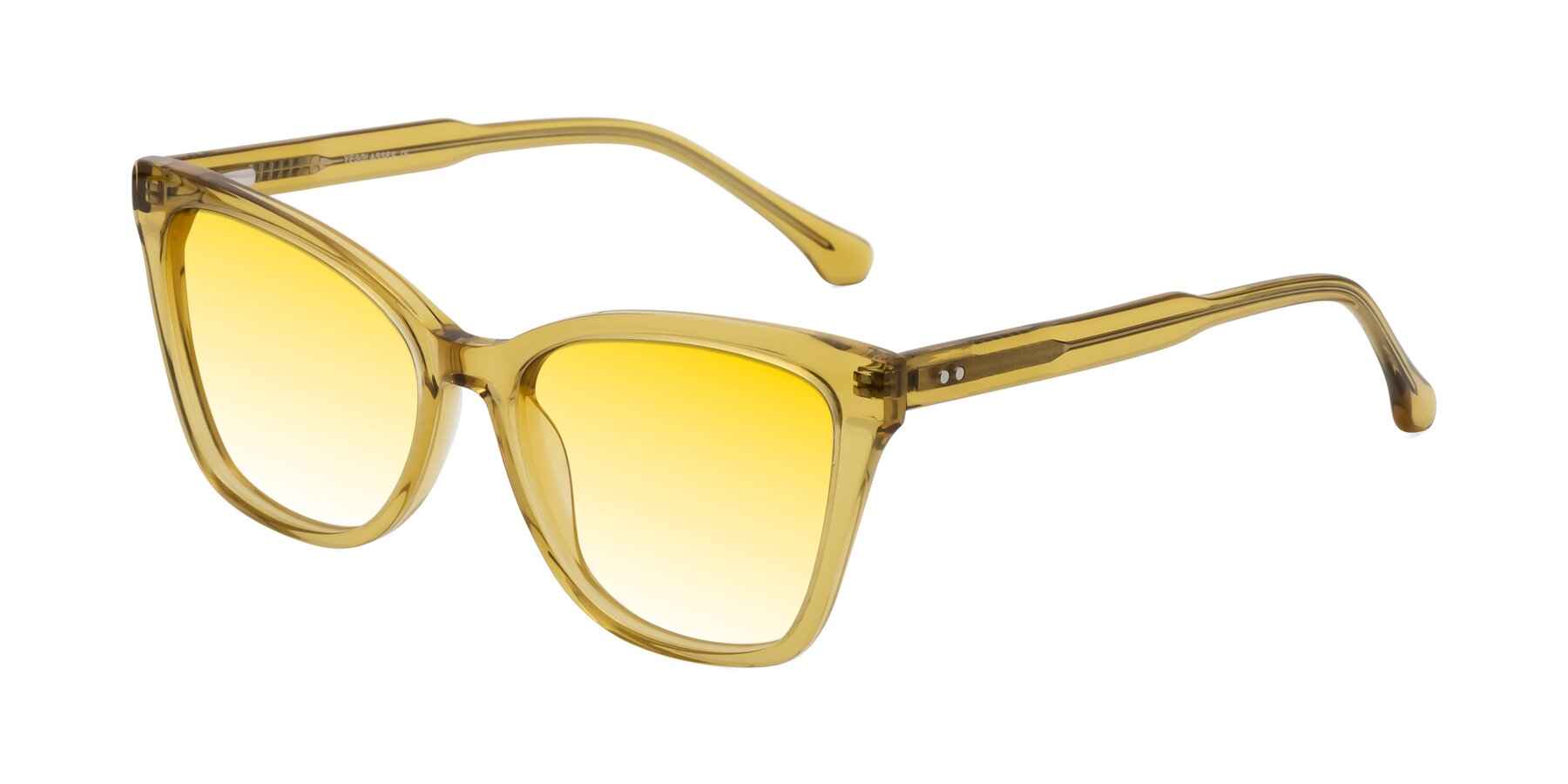 Angle of Cool in Champagne with Yellow Gradient Lenses