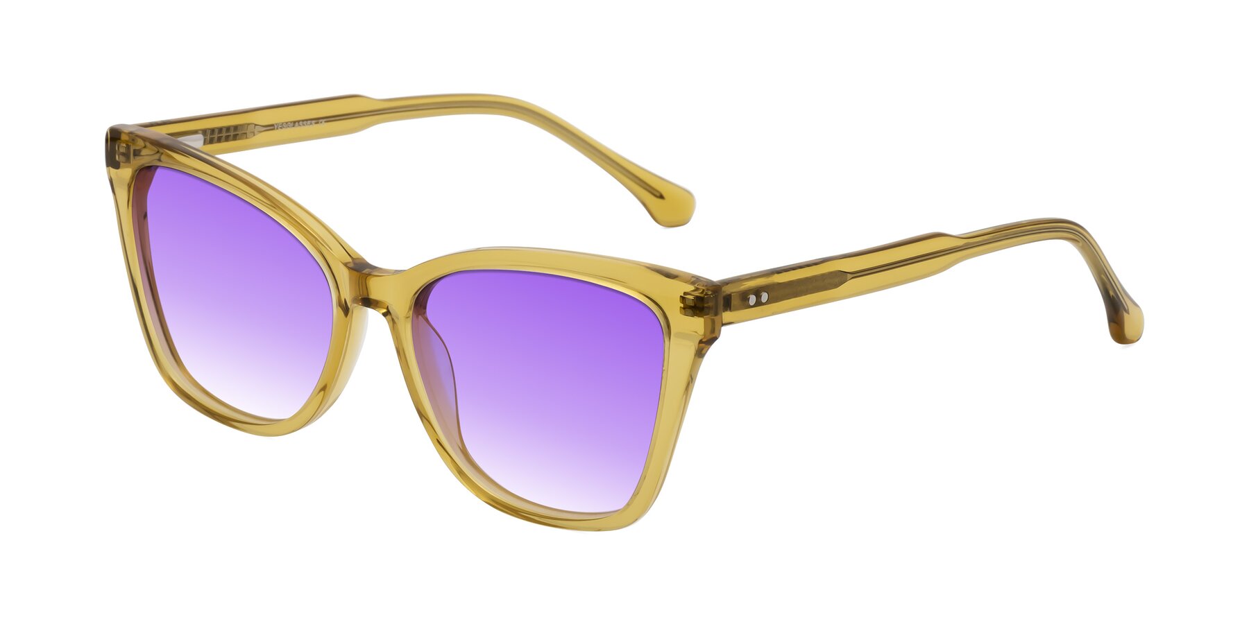 Angle of Cool in Champagne with Purple Gradient Lenses