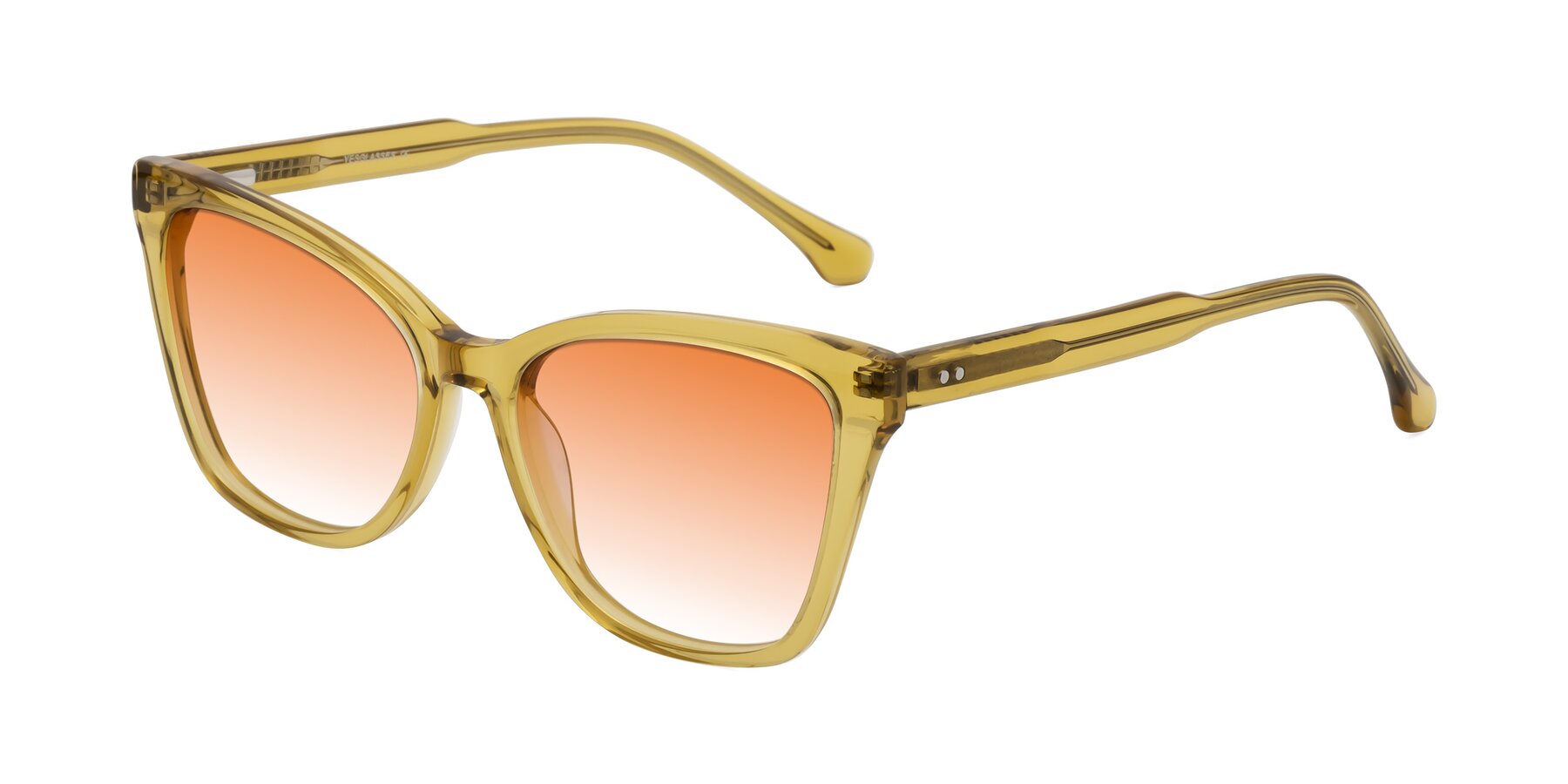 Angle of Cool in Champagne with Orange Gradient Lenses