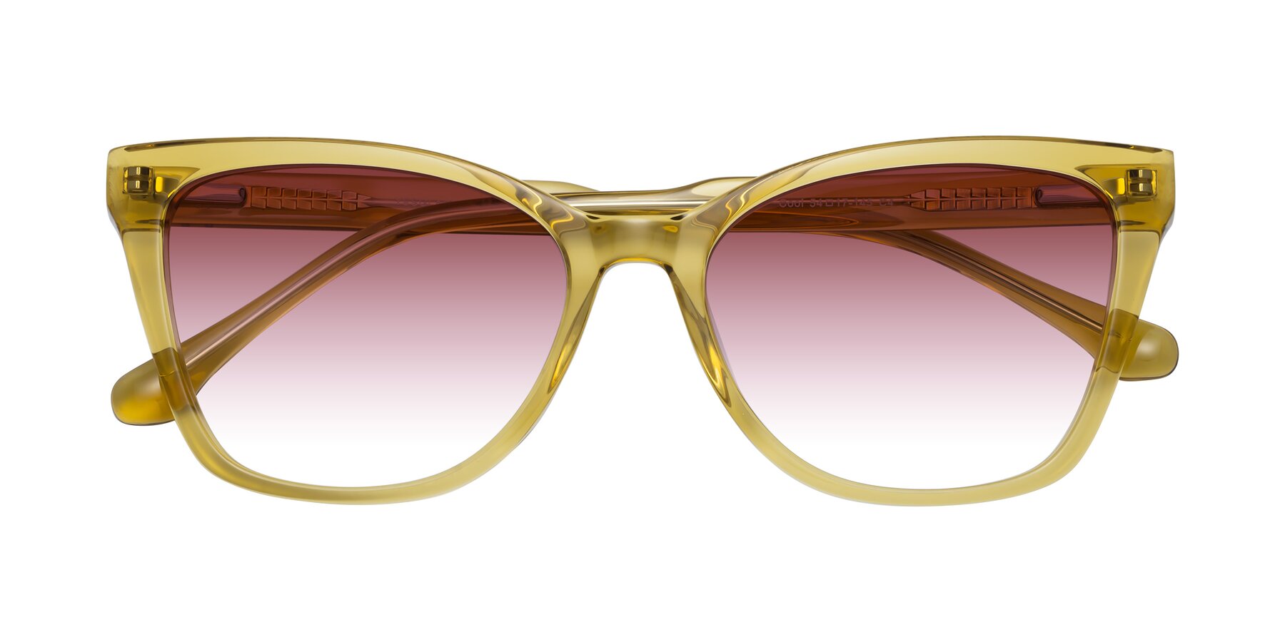 Folded Front of Cool in Champagne with Garnet Gradient Lenses