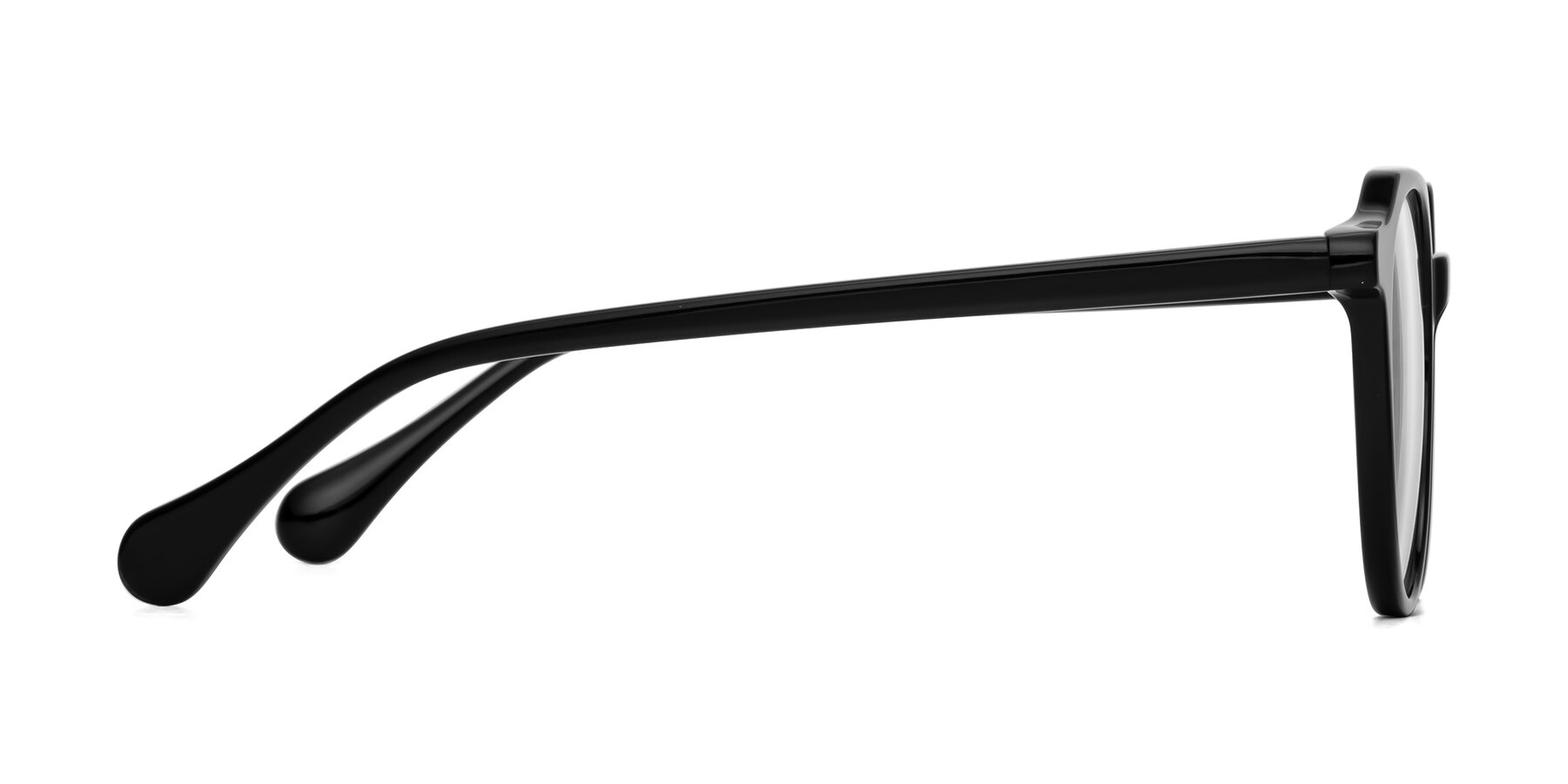 Side of Payper in Black with Clear Eyeglass Lenses