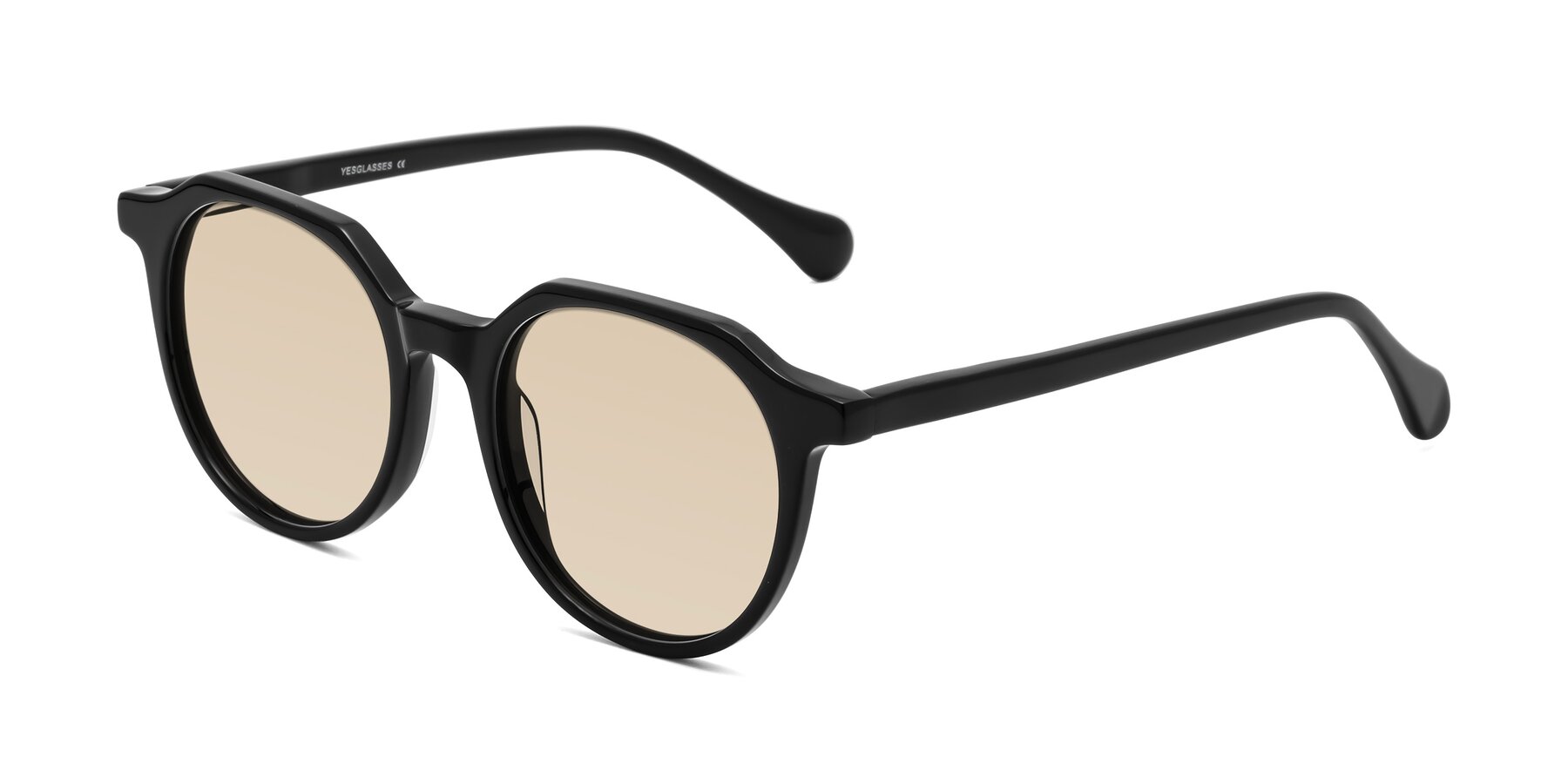 Angle of Payper in Black with Light Brown Tinted Lenses