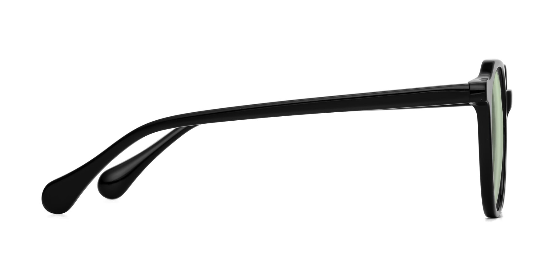 Side of Payper in Black with Light Green Tinted Lenses