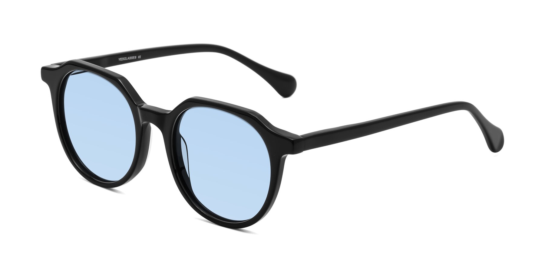 Angle of Payper in Black with Light Blue Tinted Lenses