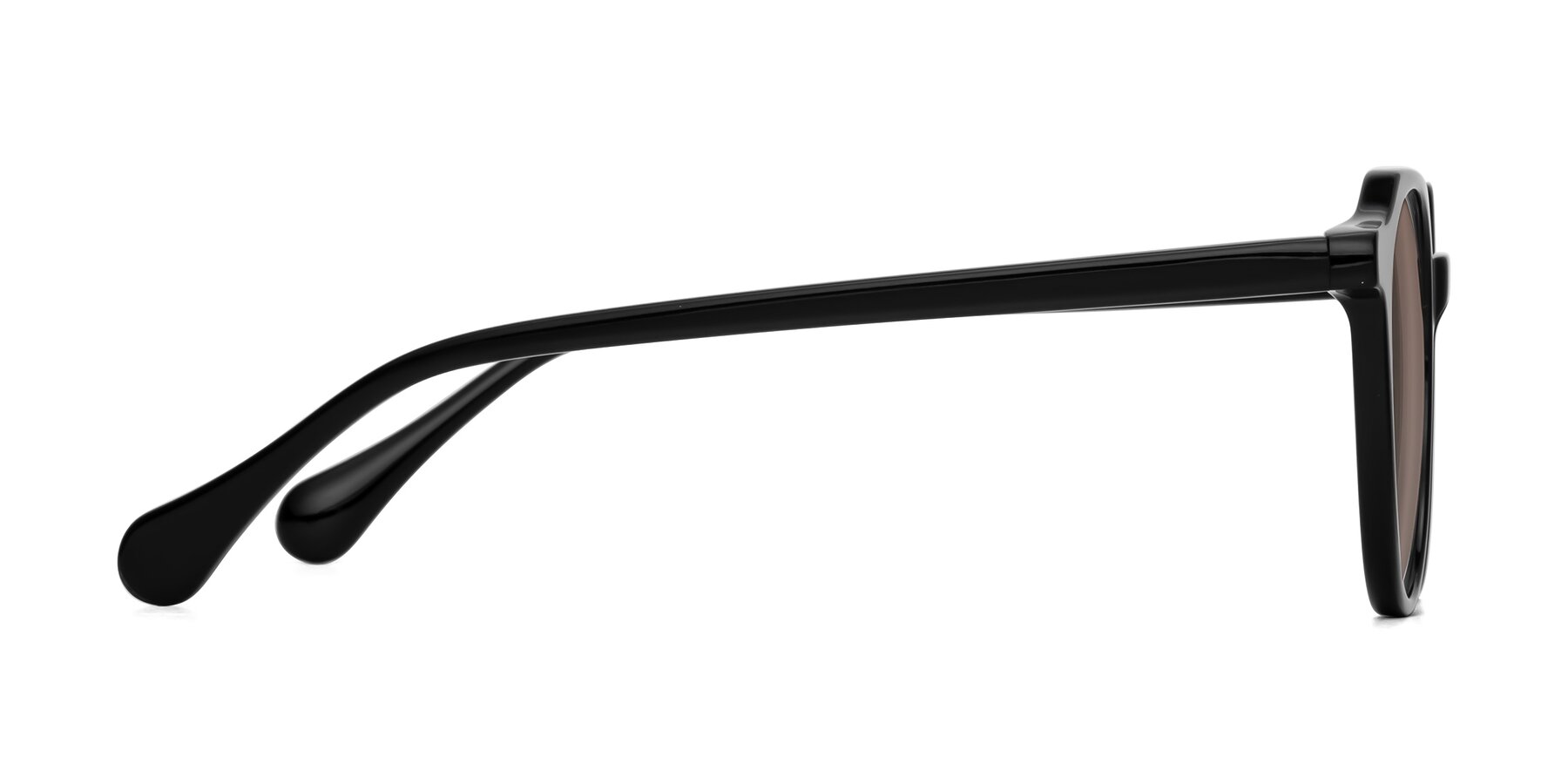 Side of Payper in Black with Medium Brown Tinted Lenses