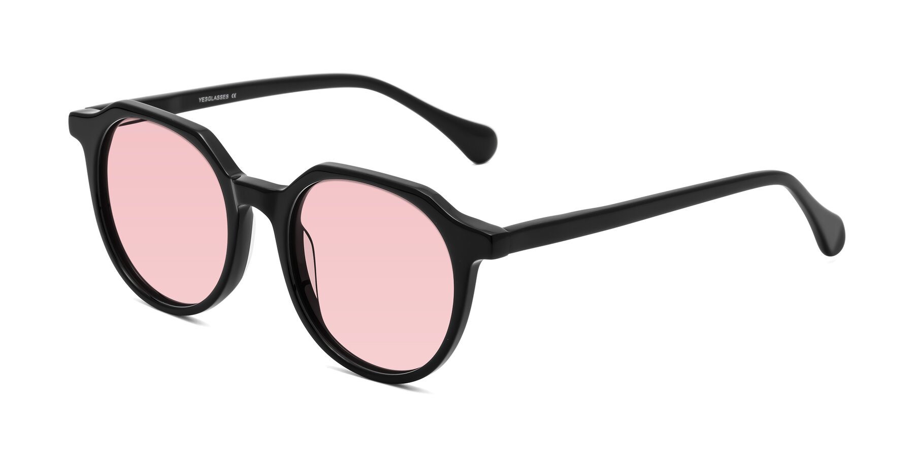 Angle of Payper in Black with Light Garnet Tinted Lenses