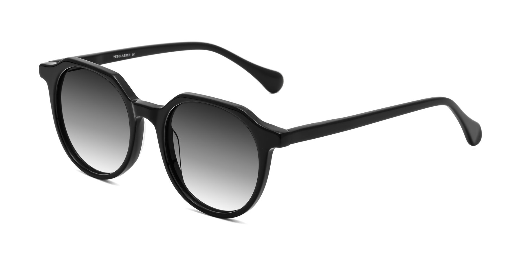 Angle of Payper in Black with Gray Gradient Lenses