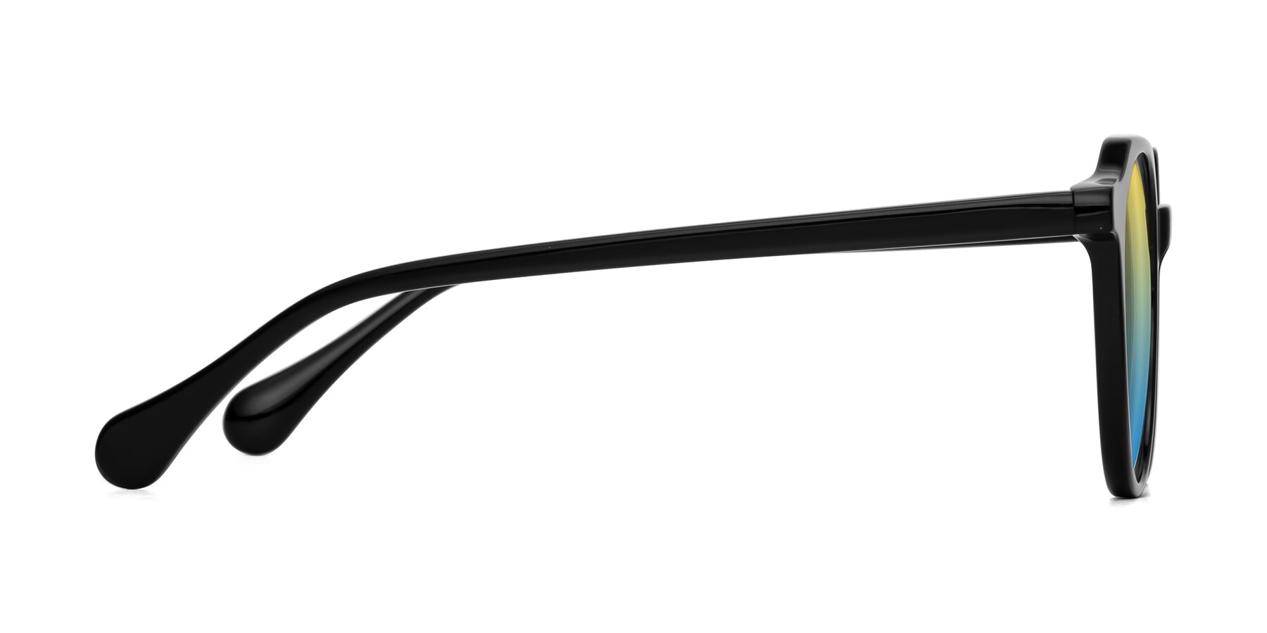 Side of Payper in Black with Yellow / Blue Gradient Lenses