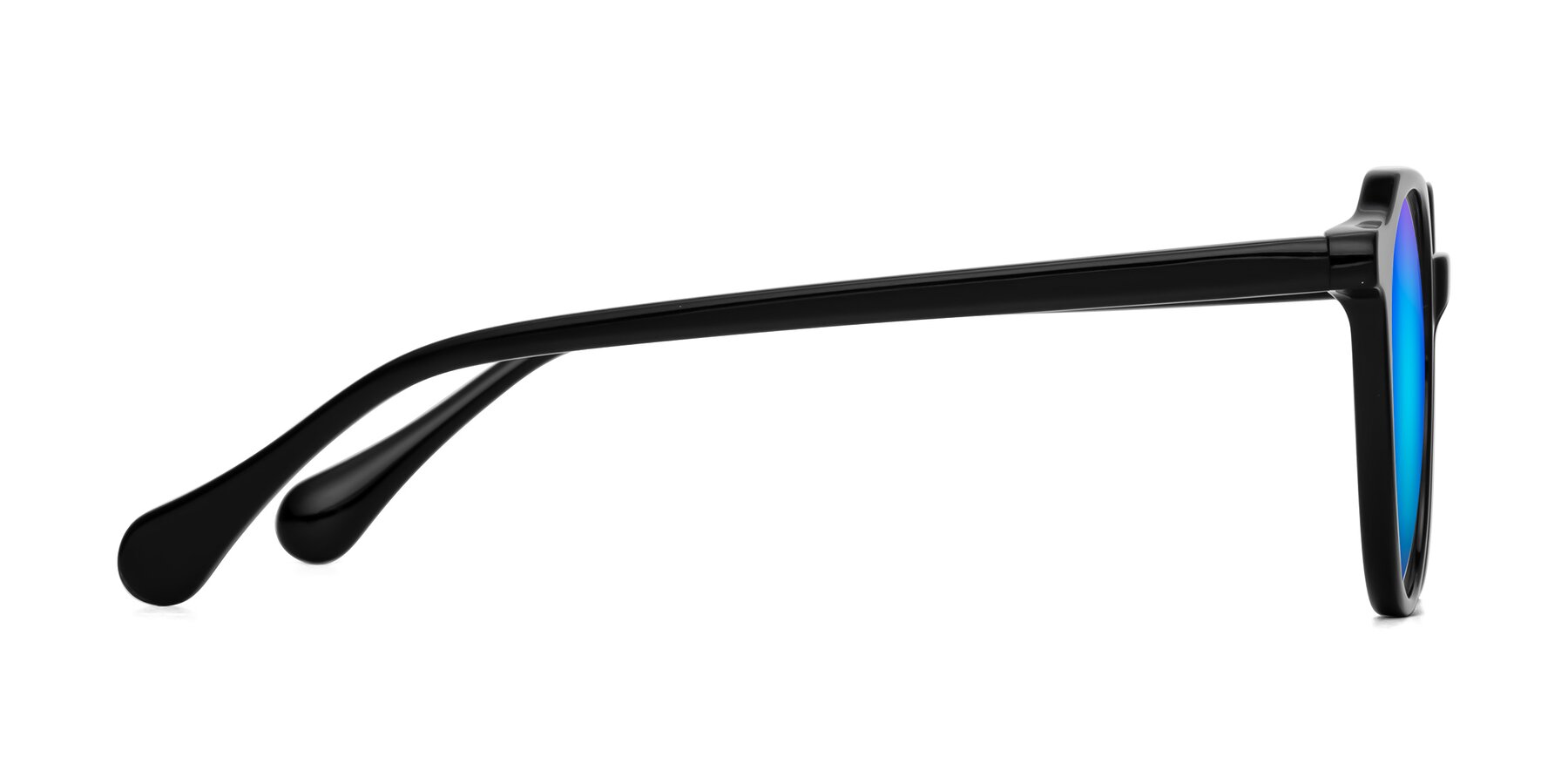 Side of Payper in Black with Blue Mirrored Lenses