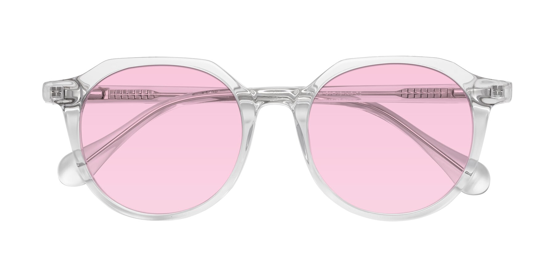 Folded Front of Payper in Clear with Light Pink Tinted Lenses