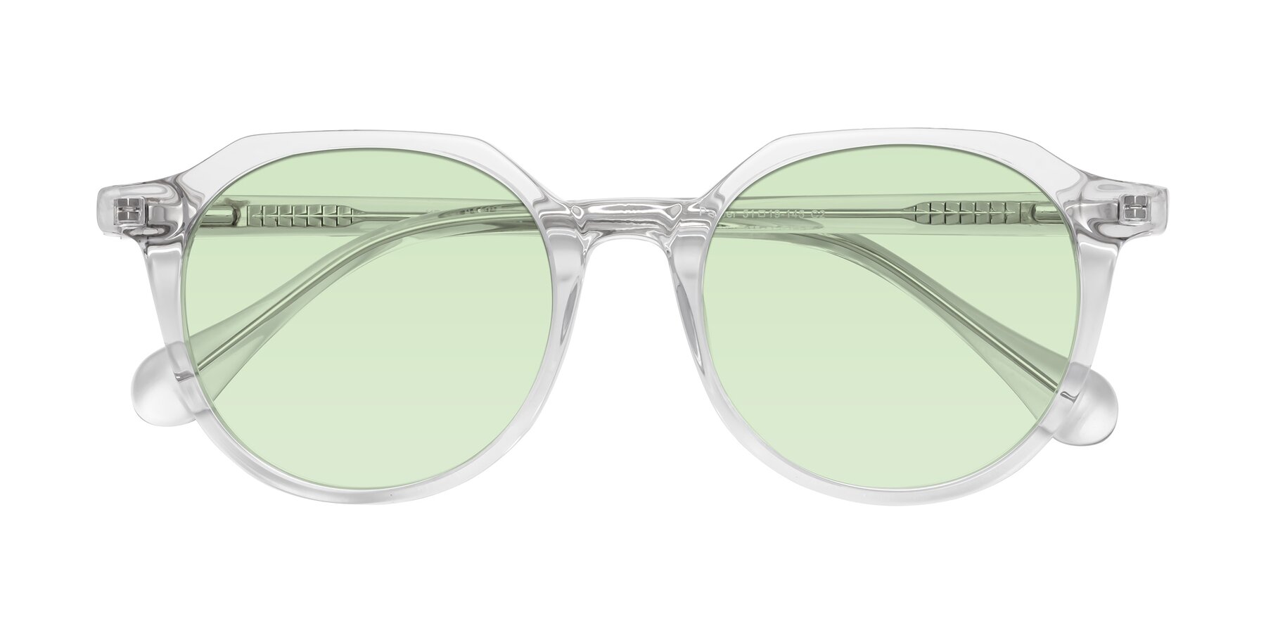 Folded Front of Payper in Clear with Light Green Tinted Lenses