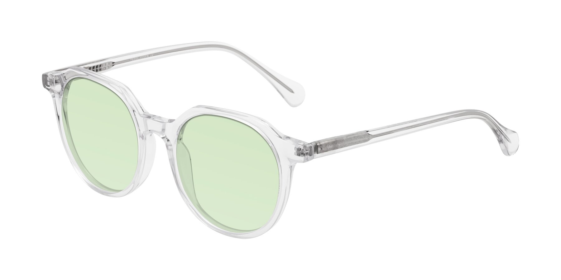 Angle of Payper in Clear with Light Green Tinted Lenses