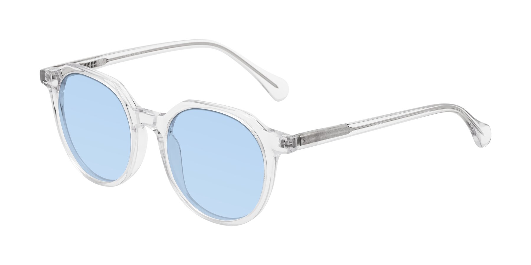 Angle of Payper in Clear with Light Blue Tinted Lenses