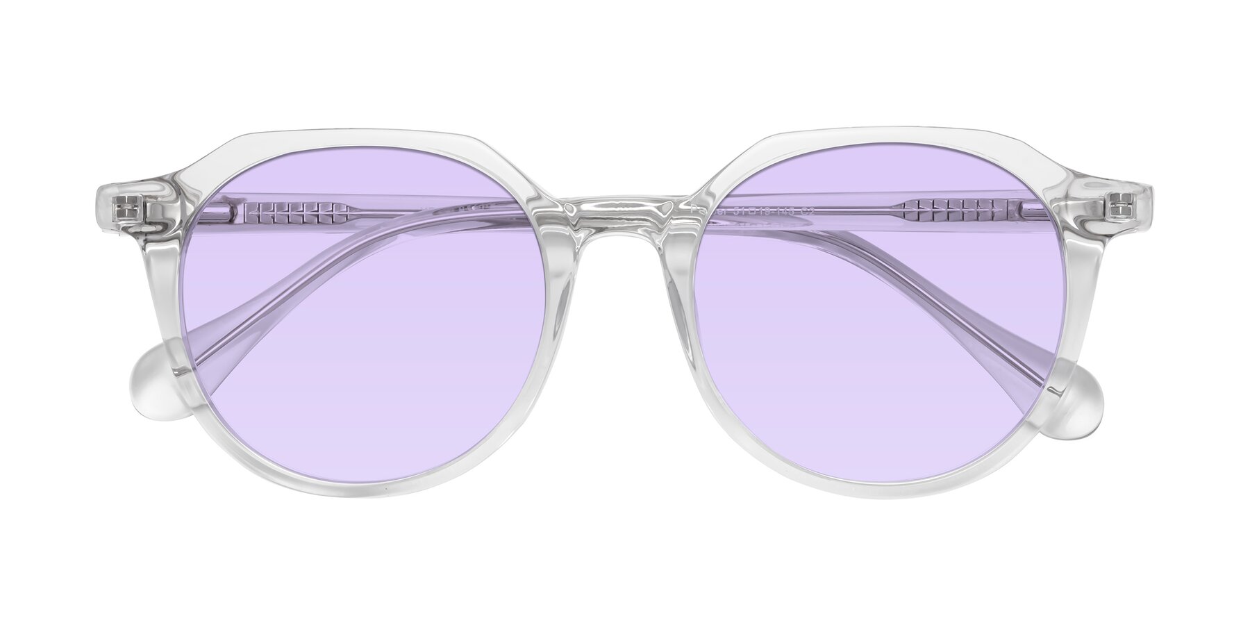 Folded Front of Payper in Clear with Light Purple Tinted Lenses