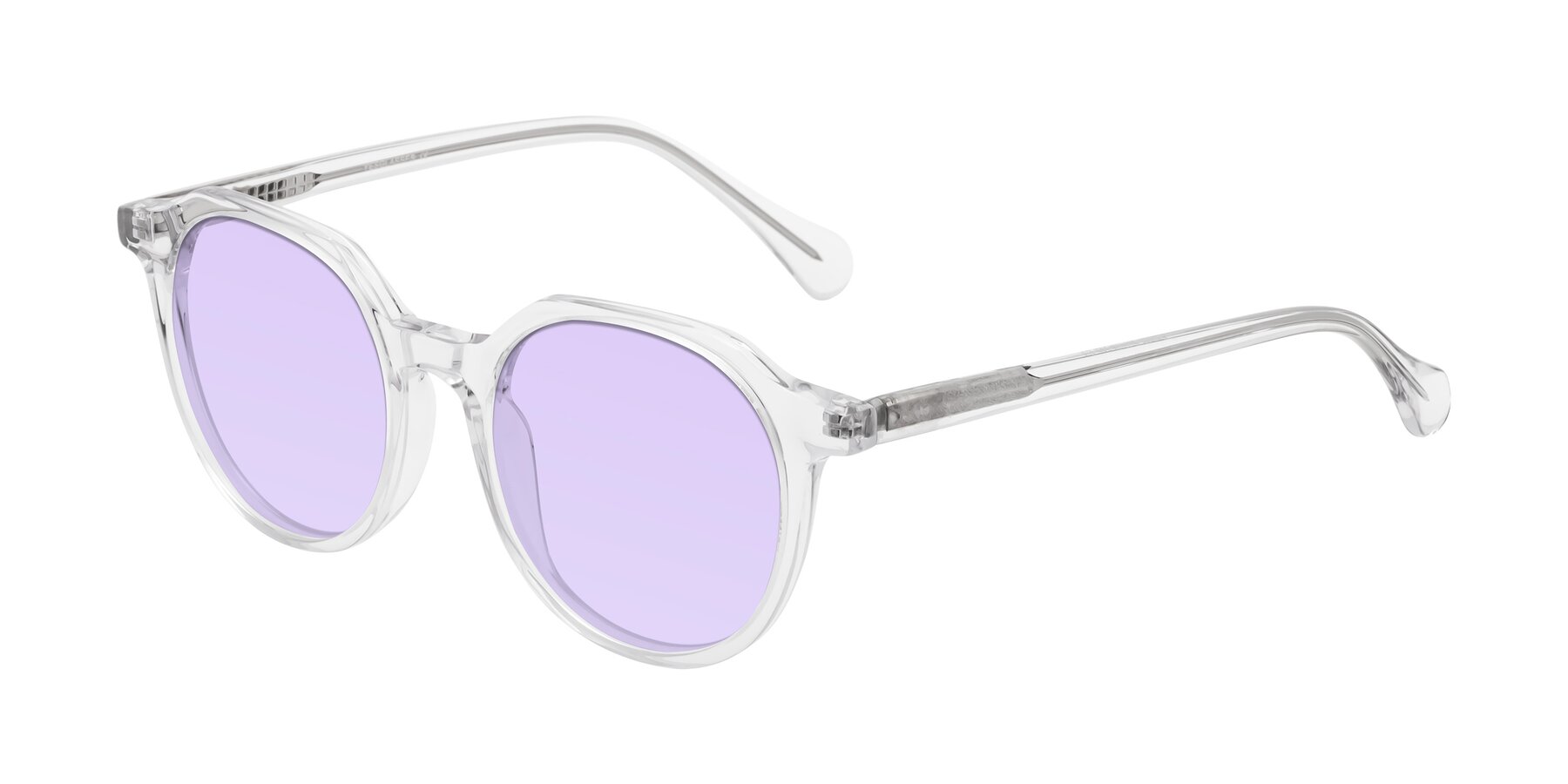 Angle of Payper in Clear with Light Purple Tinted Lenses