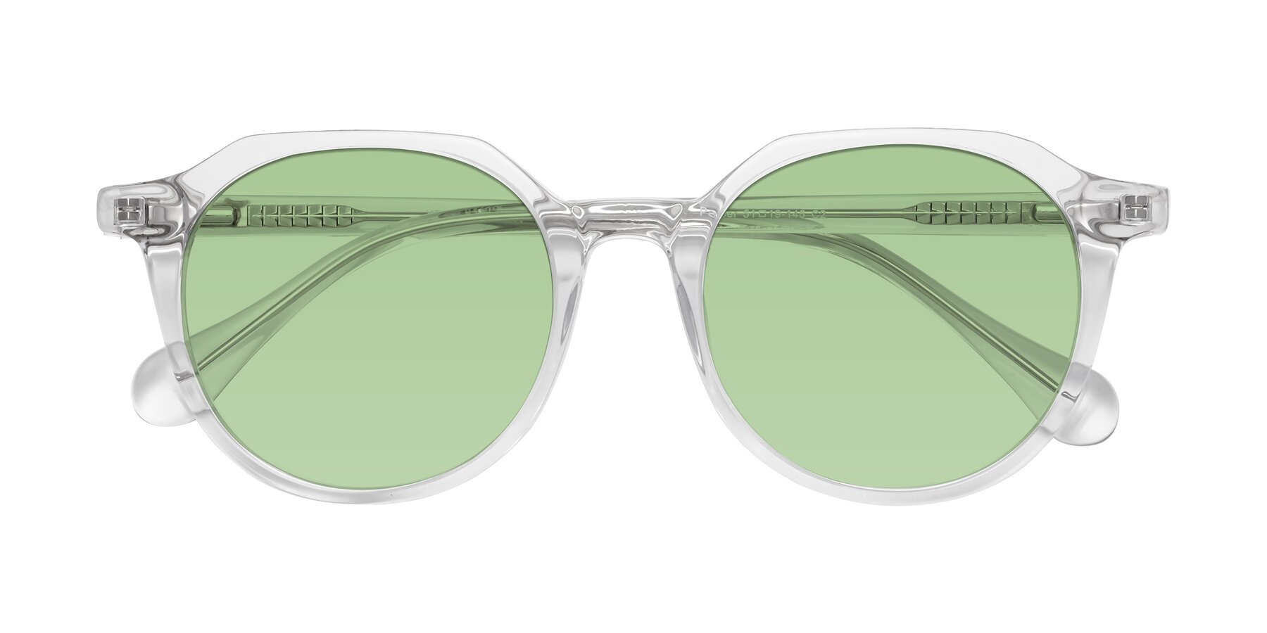 Folded Front of Payper in Clear with Medium Green Tinted Lenses