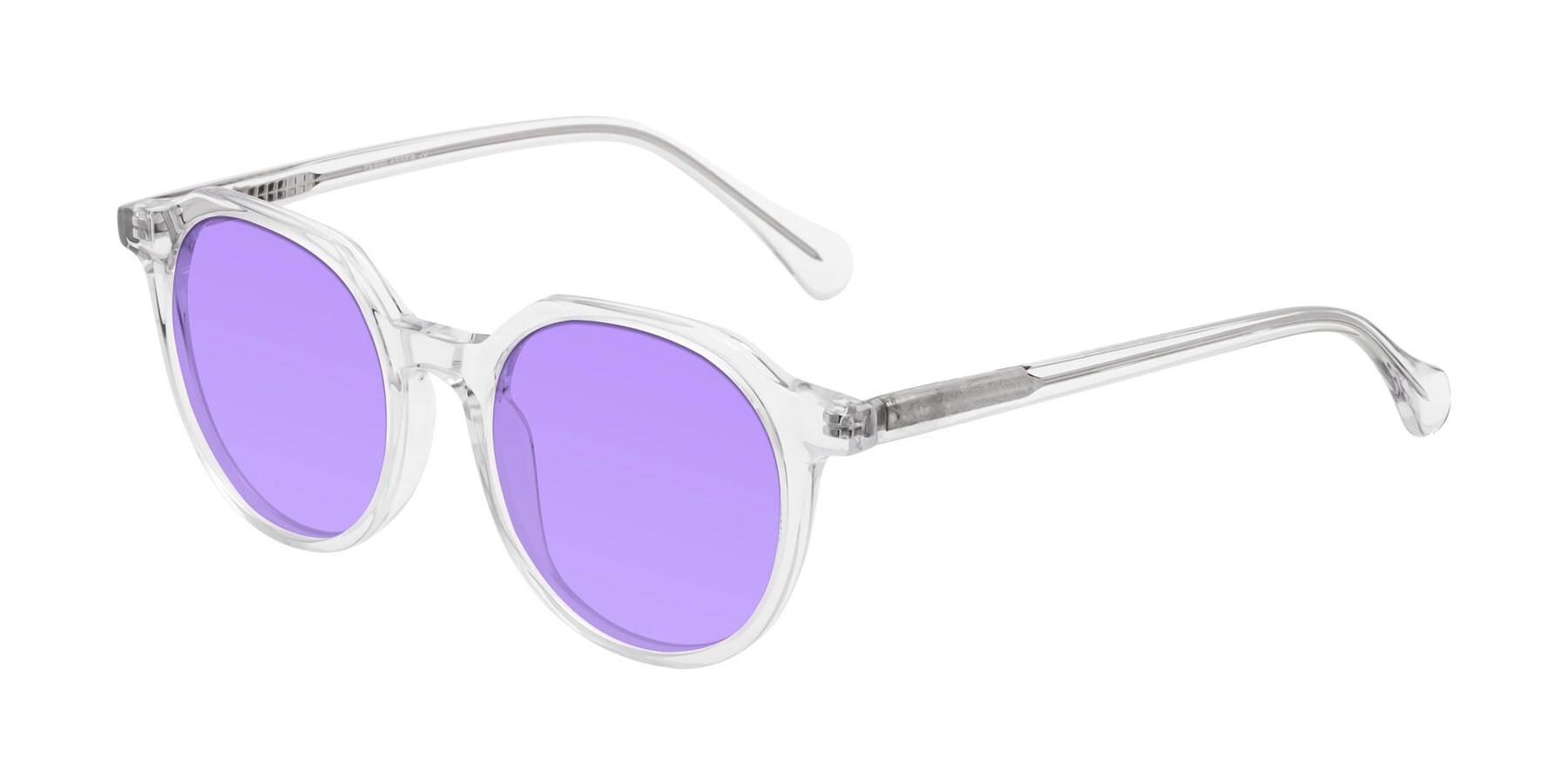 Angle of Payper in Clear with Medium Purple Tinted Lenses