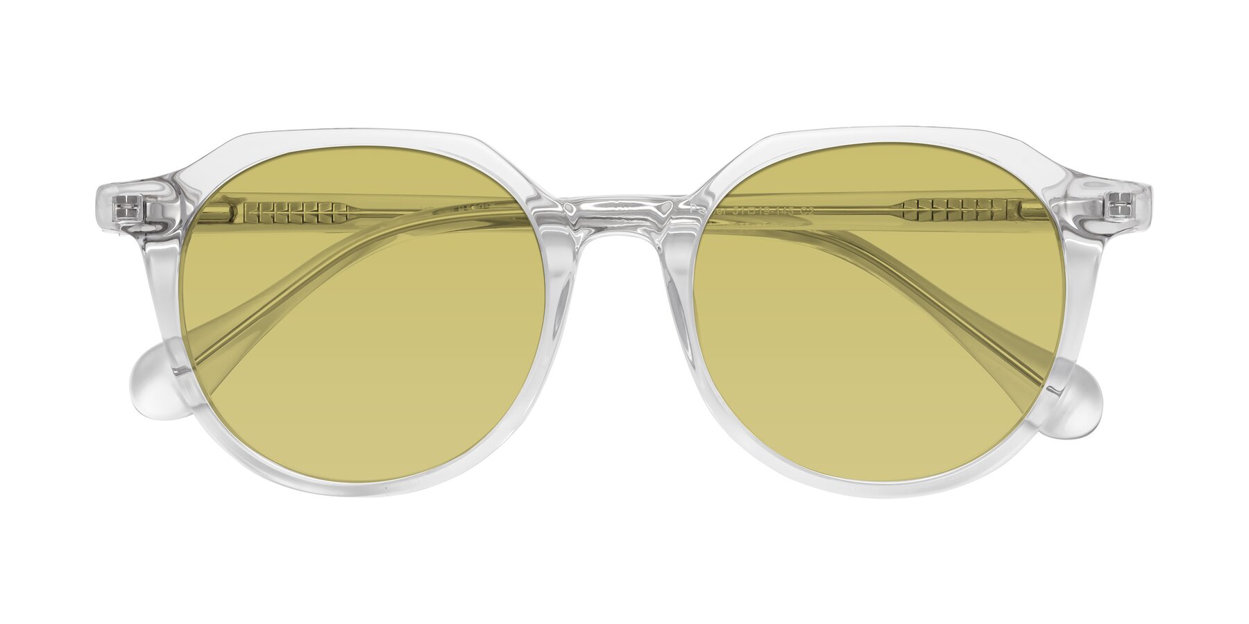 Folded Front of Payper in Clear with Medium Champagne Tinted Lenses