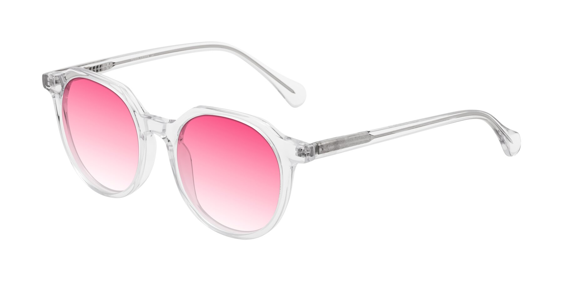 Angle of Payper in Clear with Pink Gradient Lenses