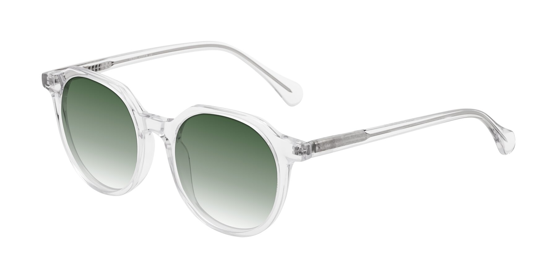 Angle of Payper in Clear with Green Gradient Lenses