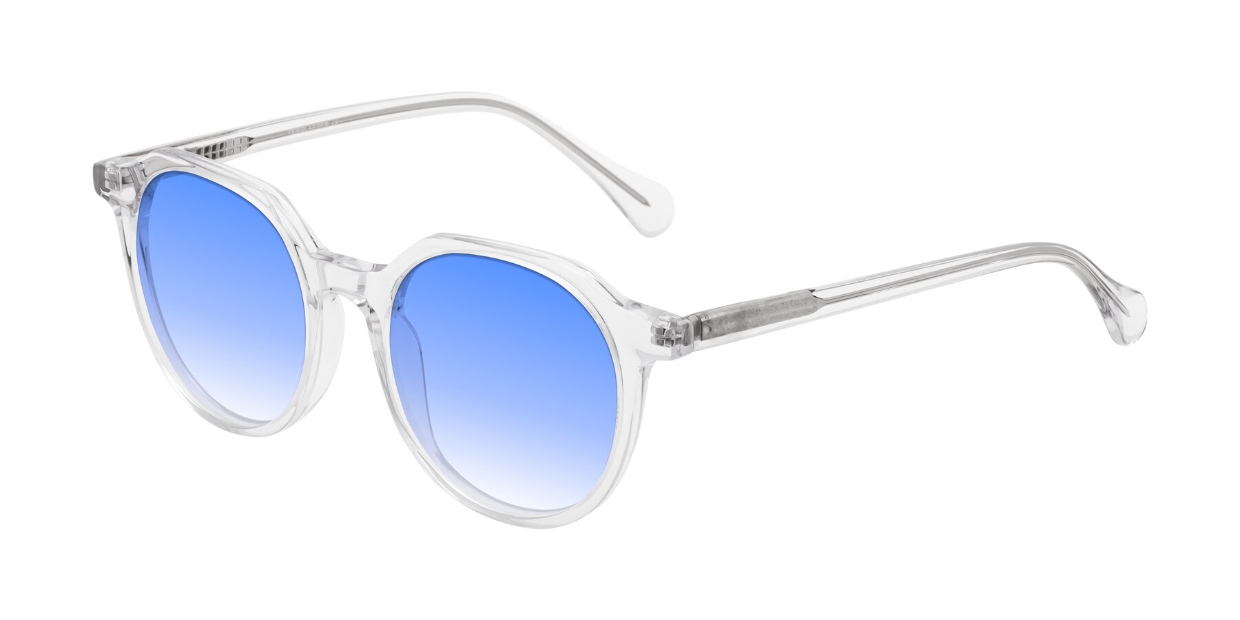 Angle of Payper in Clear with Blue Gradient Lenses