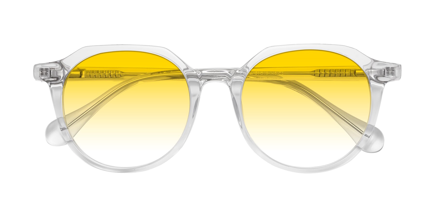 Folded Front of Payper in Clear with Yellow Gradient Lenses