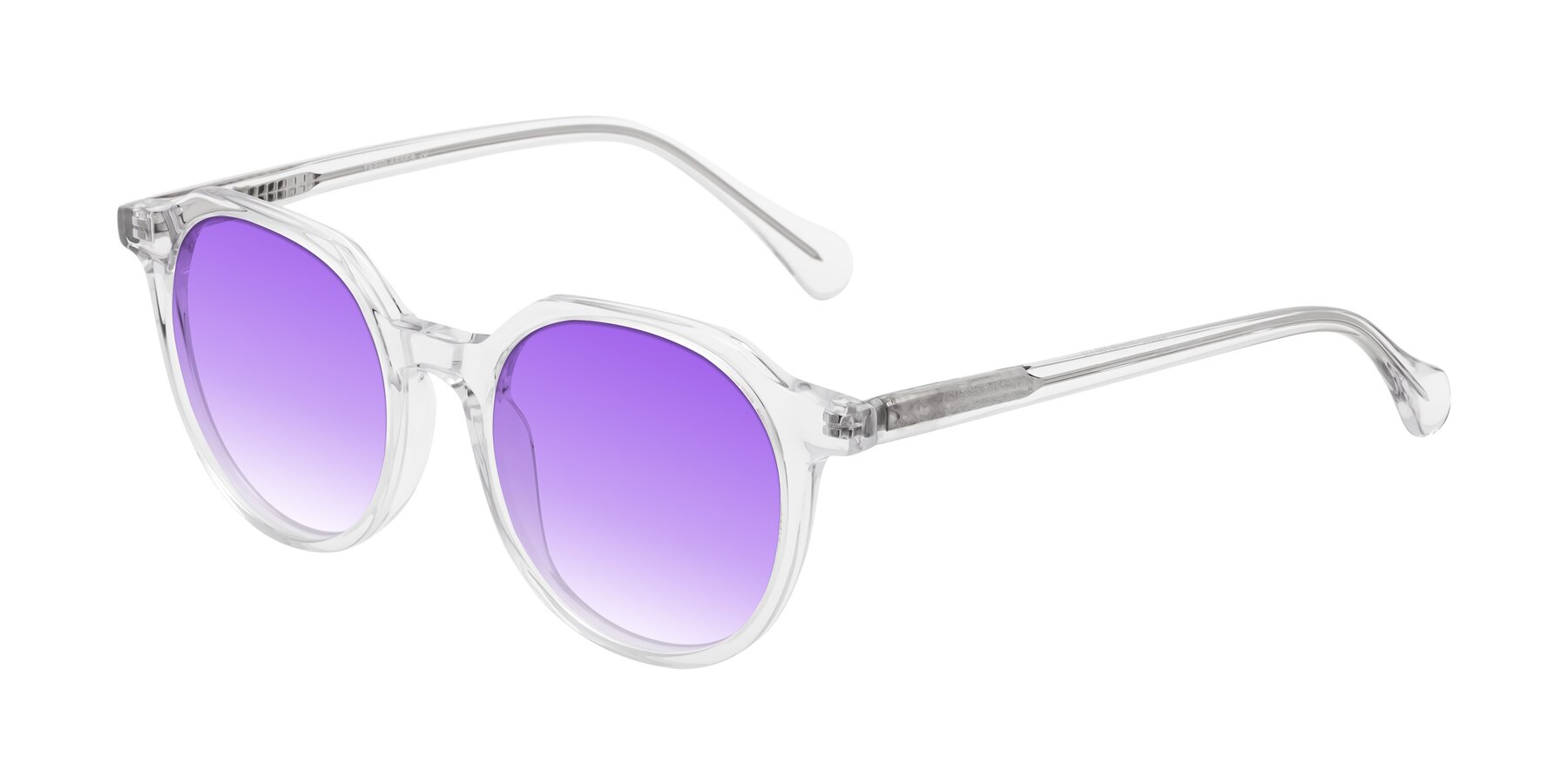 Angle of Payper in Clear with Purple Gradient Lenses